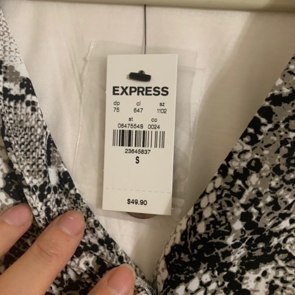 Express Snakeskin Button Front Dolman Sleeve‎ Sma… - image 6